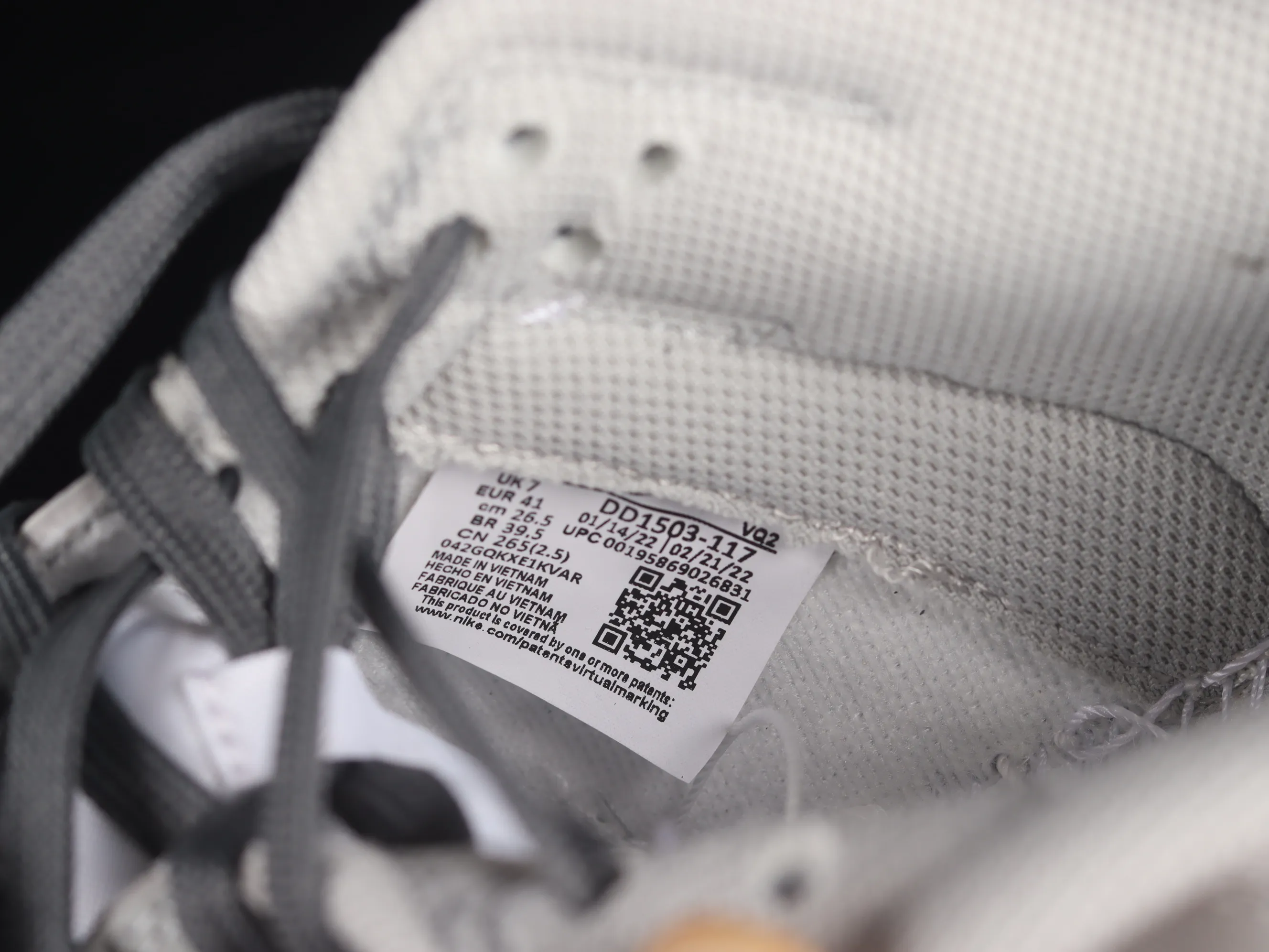 All categories Nk SB Dunk series Nk SB Dunk Low low-top sneakers M version pure original Nk Dunk Low "Light Smoke Grey" white gray SB low-top sports and leisure sneakers DD1503-117